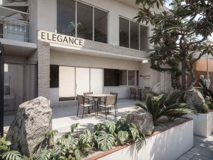 Elegance — Fachada jardim